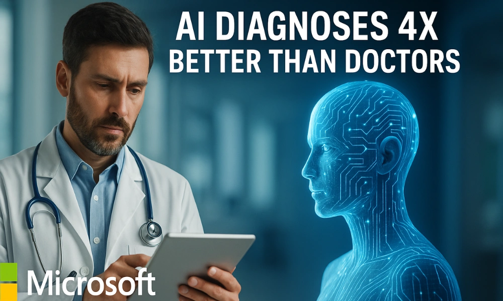 AI Diagnoses 4X Better Than Doctors, Says Microsoft