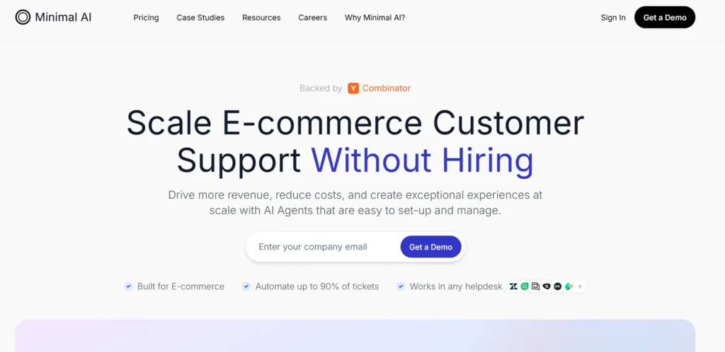 Minimal ai,gominimal,y combinator,minimal ai ai manager,automate support tickets Minimal ai,gominimal,y combinator,minimal ai ai manager,automate support tickets